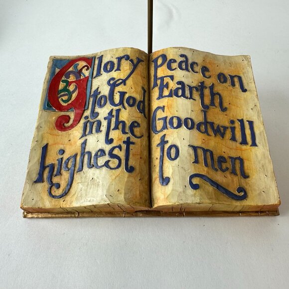 Jim Shore Heartwood Creek Angel Figurine On Book Stand 118943 - Picture 4 of 5